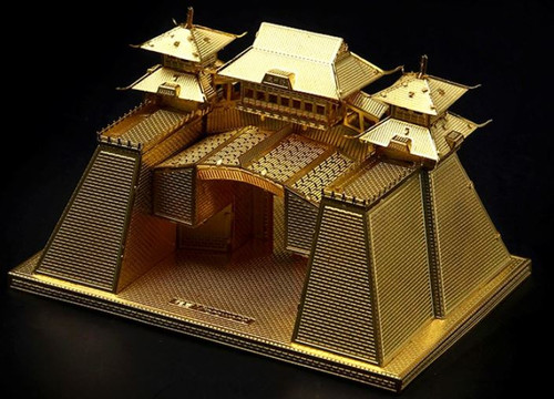 City Gate of Yangzhou - Gold - Metal Model Kit | Microworld