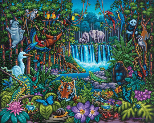 "Wild Jungle" 1000 Piece Jigsaw Puzzle | Dowdle