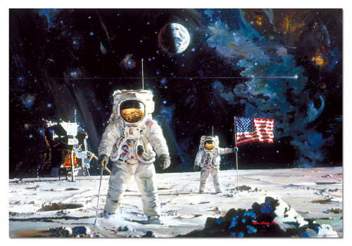 First Men on the Moon 1000 Piece Jigsaw Puzzle | Educa