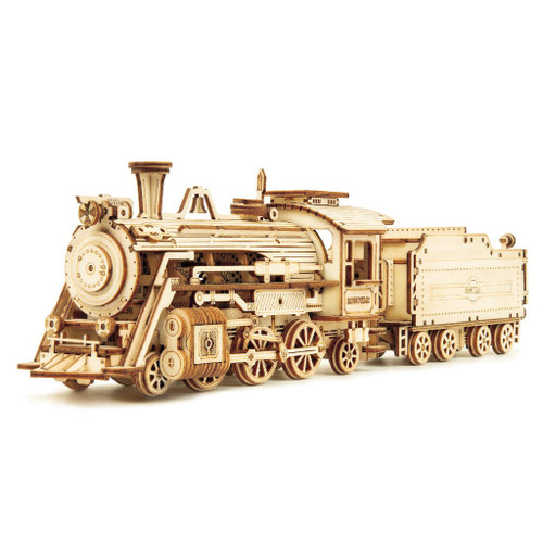 "Prime Steam Express" 1:80 Wooden Train Model Kit | MC501 | Rokr