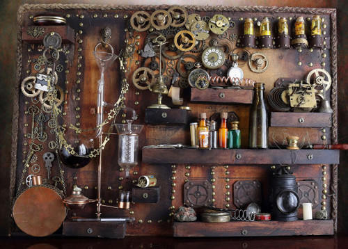 "Steampunk Distiller" 450 Piece *Whimsy Cut* Wooden Jigsaw Puzzle | Whimsy Wood Puzzles "Steampunk Distiller" 450 Piece *Whimsy Cut* Wooden Jigsaw Puzzle | Whimsy Wood Puzzles