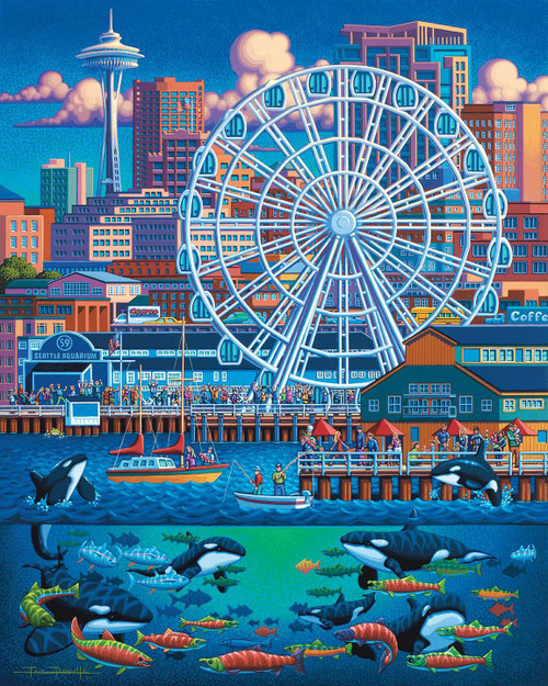 "Seattle Great Wheel" 500 Piece Jigsaw Puzzle | Dowdle