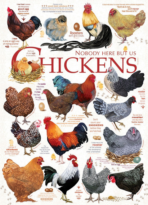 "Chicken Quotes" 1000 Piece Jigsaw Puzzle | Cobble Hill