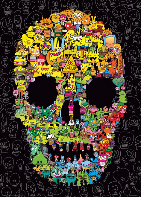 "Doodle Skull" 1000 Piece Jigsaw Puzzle | Heye