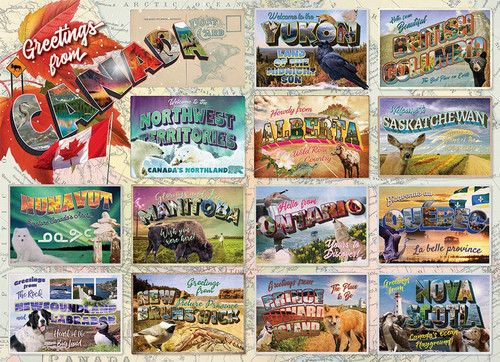 "Greetings from Canada" 1000 Piece Jigsaw Puzzle | Cobble Hill