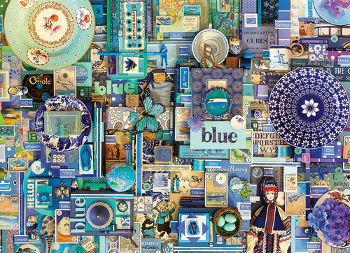 "Blue" 1000 Piece Jigsaw Puzzle (Rainbow Collection) | Cobble Hill