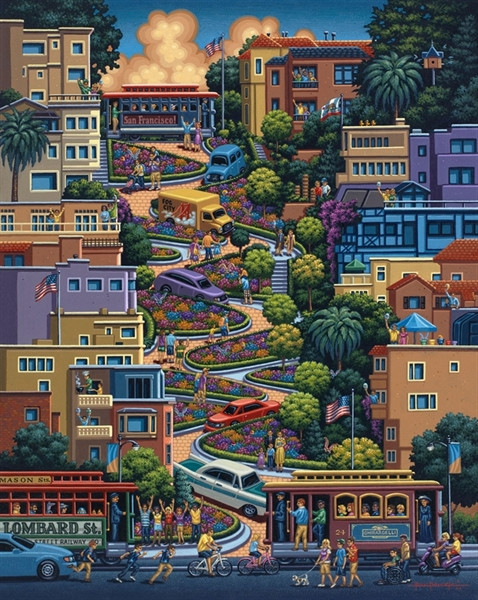 "Lombard Street" 500 Piece Jigsaw Puzzle | Dowdle