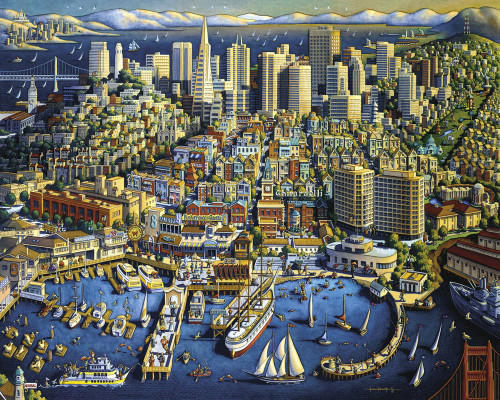 "San Francisco" 1000 Piece Jigsaw Puzzle | Dowdle