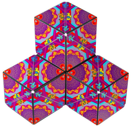 "Skull & Roses" *Grateful Dead* Geometric Shape Shifting Magnetic Cube | Shashibo