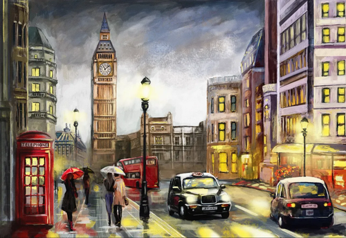 "London Calling" 450 Piece *Whimsy Cut* Wooden Jigsaw Puzzle | Whimsy Wood Puzzles