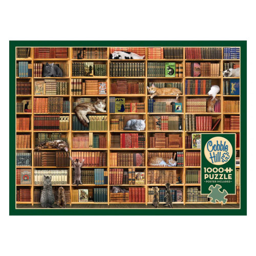 "The Cat Library" 1000 Piece Jigsaw Puzzle | 80216 | Cobble Hill