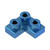 2x2 Corner Azure Blue *Quantity 55* Metal Designer Building Blocks | Metomics