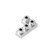 2x3 Corner Space Silver *Quantity 50* Metal Designer Building Blocks | Metomics