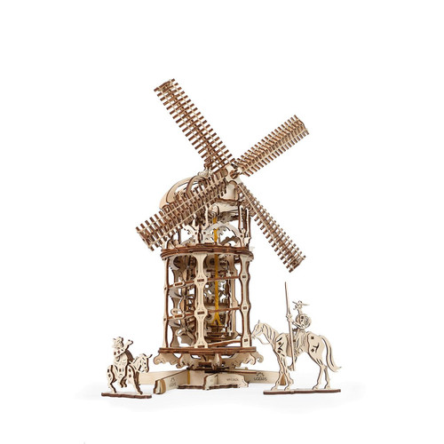 scale wooden mechanical drive building model classical wood assembly toy  Fairy tale windmill winnower pinwheel model kits - AliExpress