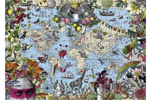 ジグソーパズル HEYE PAZZLE(2000piece) Map Art 29845 The World, Map Art, 2000 Piece Puzzle | PlayvalueToys.com