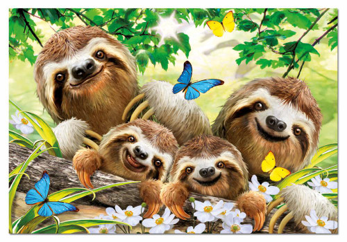 Sloth Family Selfie 500 Piece Jigsaw Puzzle | Educa - Tri-M