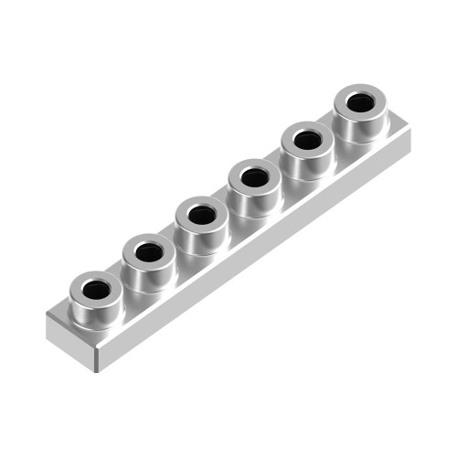 Metomics Block 1x6 Plate Space Silver *Quantity 40* Metal Designer Building Blocks ...