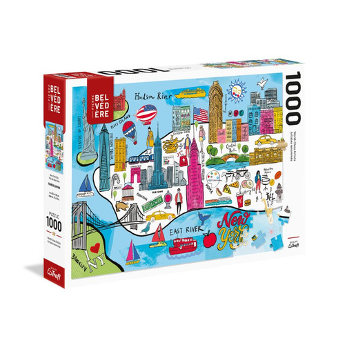 "New York City, Farida" 1000 Piece Jigsaw Puzzle | Trefl - Tri-M ...