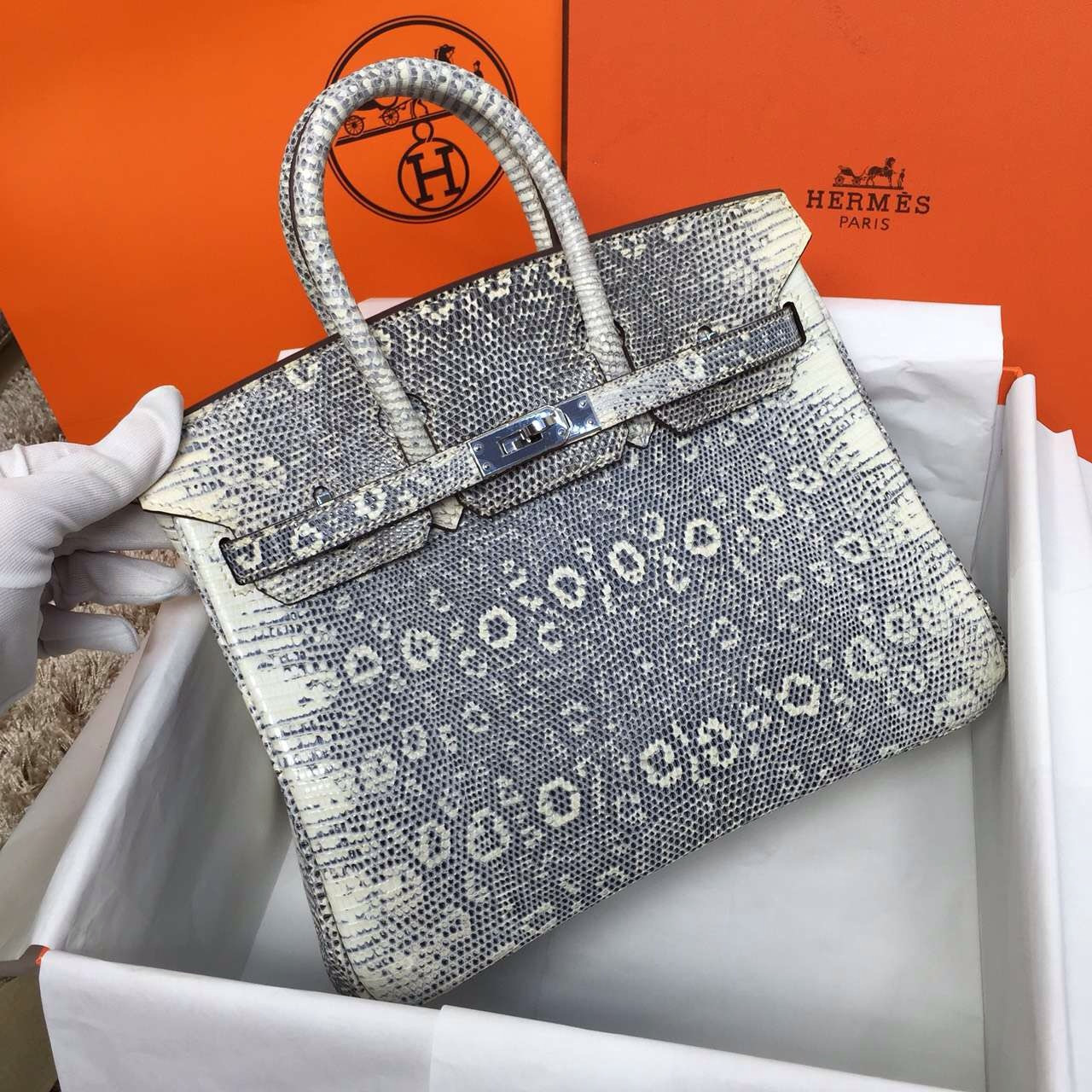 hermes lizard bag