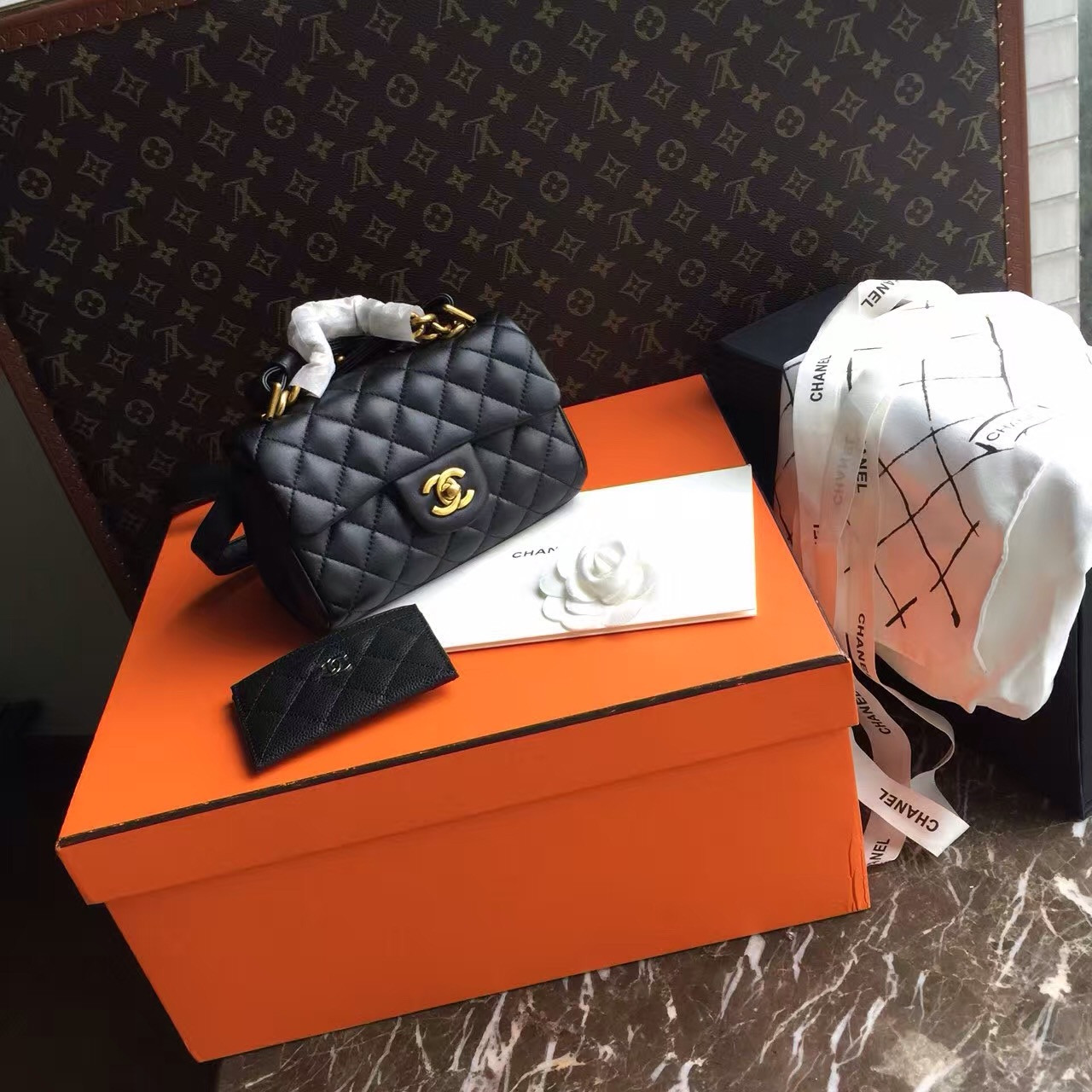 chanel mini flap bag with top handle