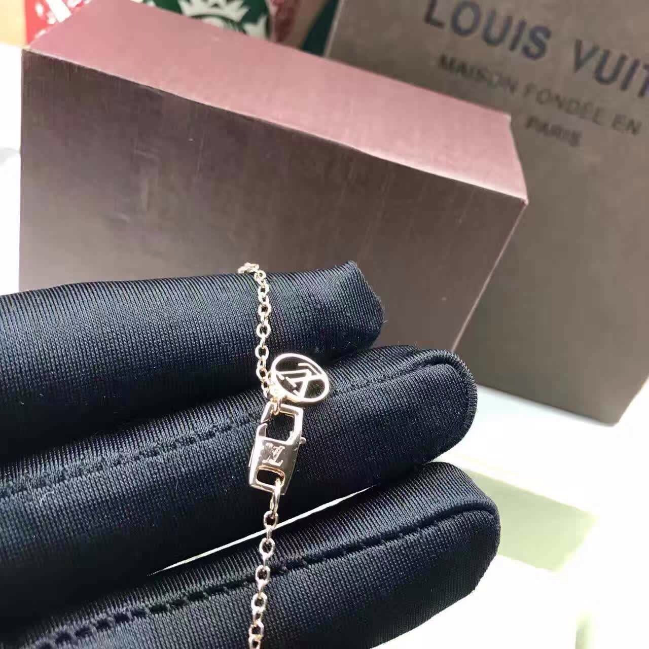 Louis Vuitton COLOR BLOSSOM LARIAT NECKLACE, PINK GOLD, WHITE MOTHER-OF PEARL, GREY MOTHER-OF ...