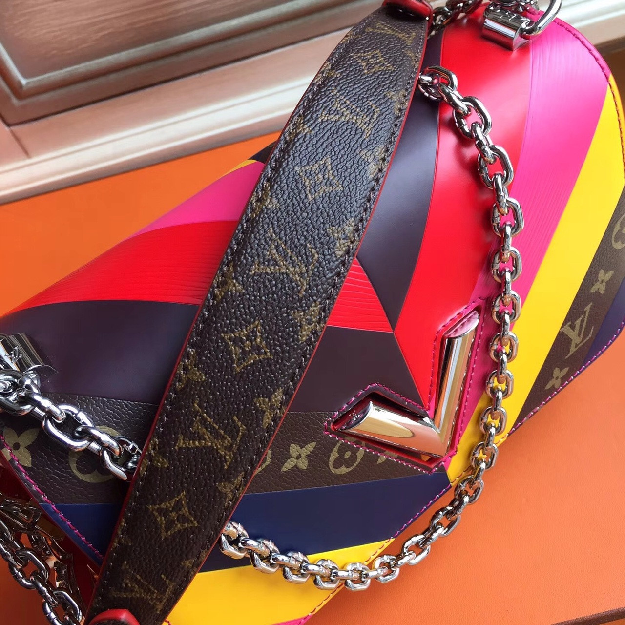 Louis Vuitton Multicolor and monogram Reverse Twist Bag Limited Edition - Bella Vita Moda