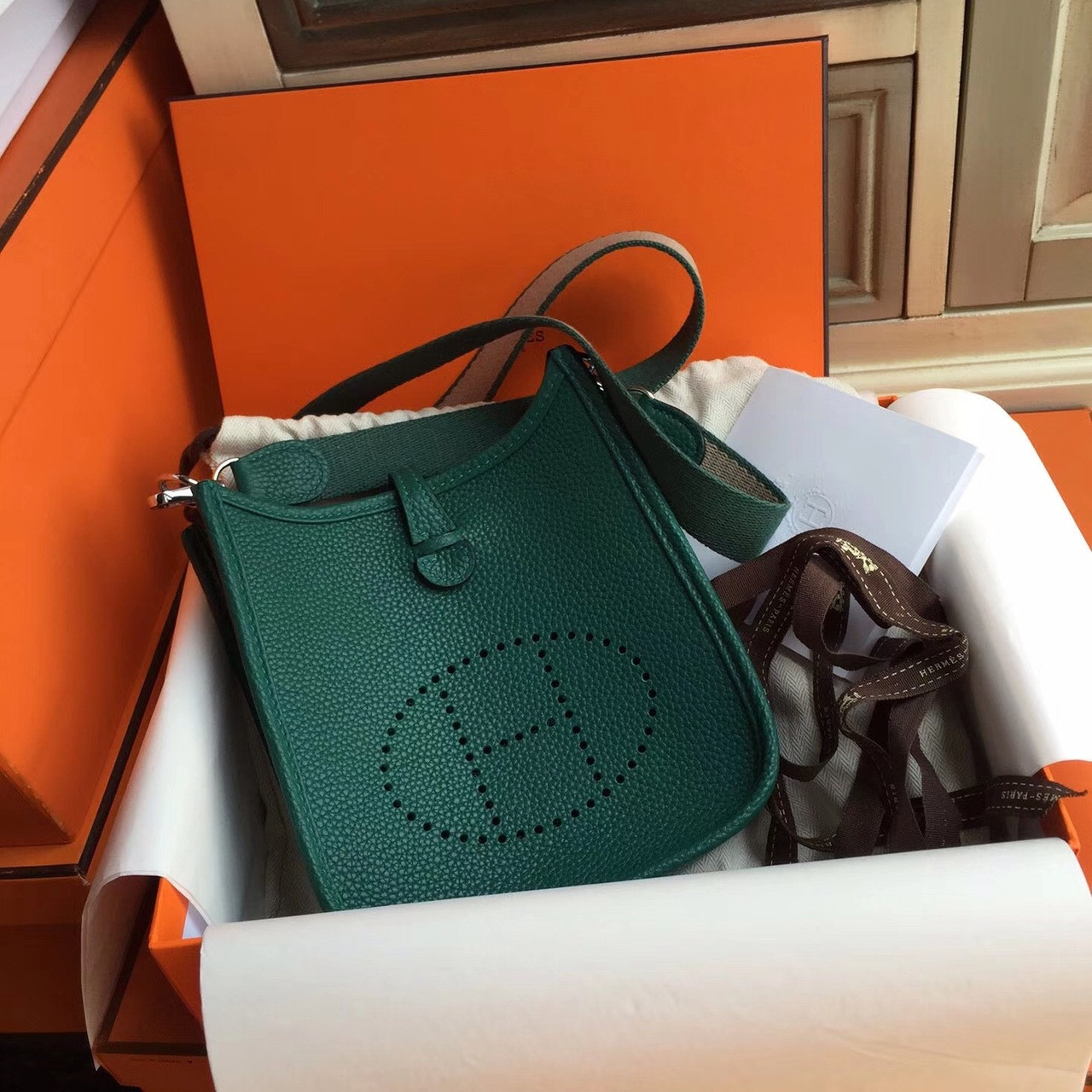 hermes evelyne green