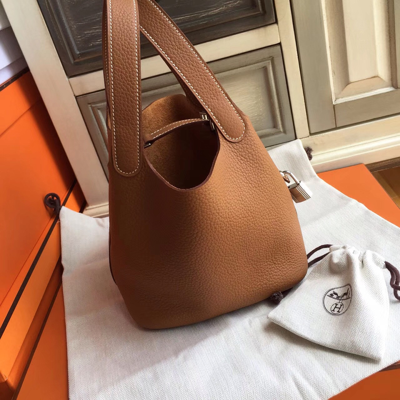 Hermes Gold Picotin Lock 18 Togo Leather Bag Bella Vita Moda