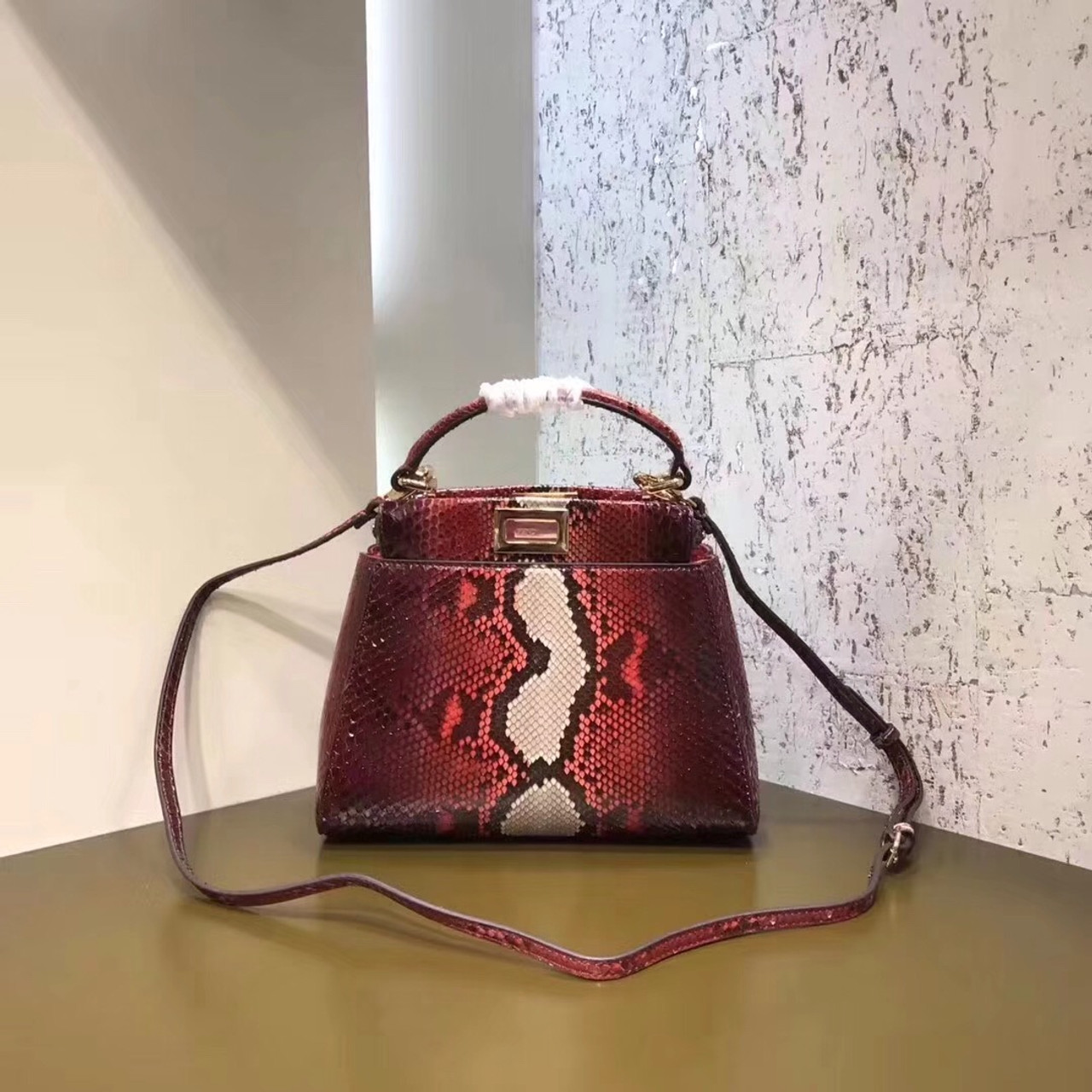 fendi peekaboo mini python