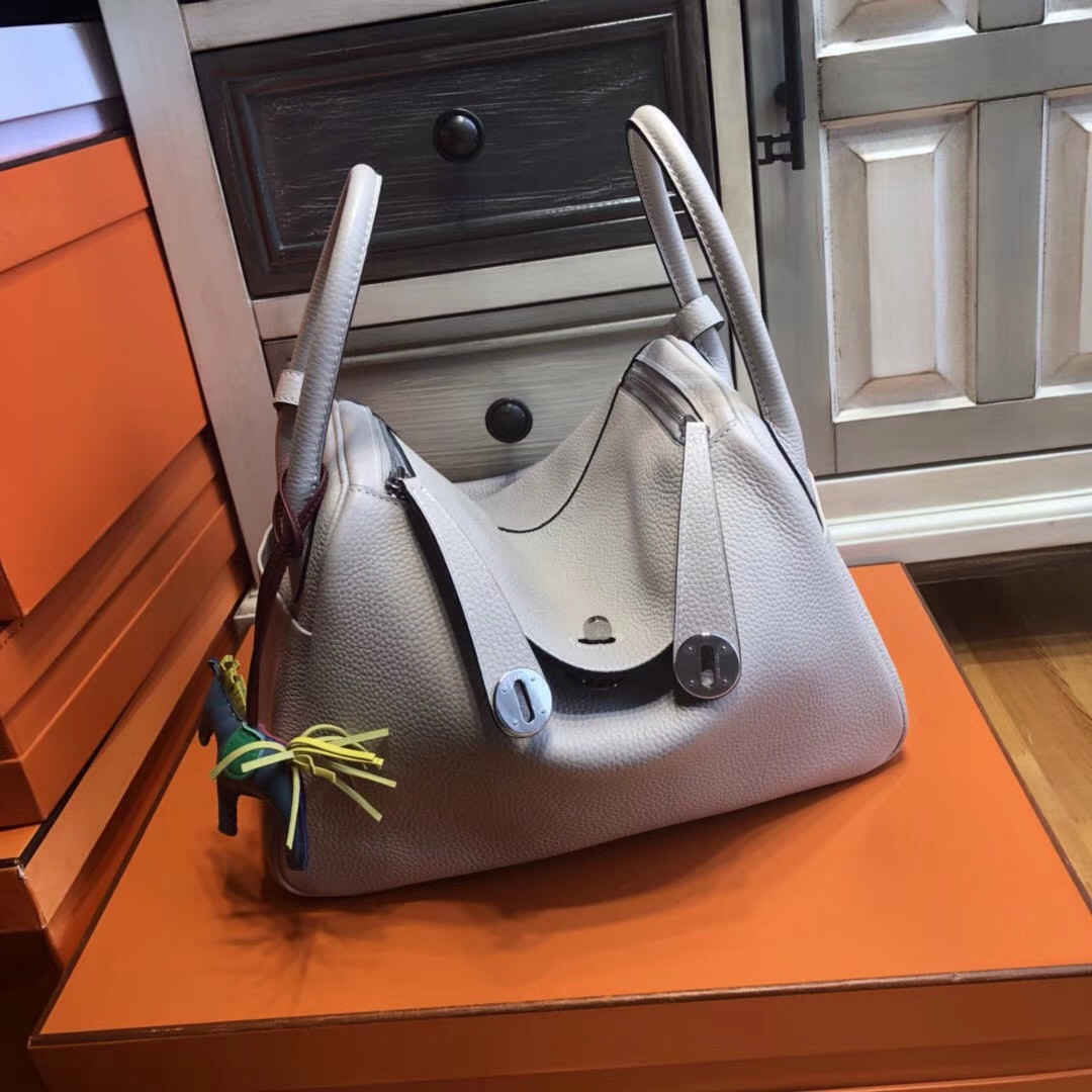 Hermes Lindy 30 80 Gris Perle Togo Palladium Hardware