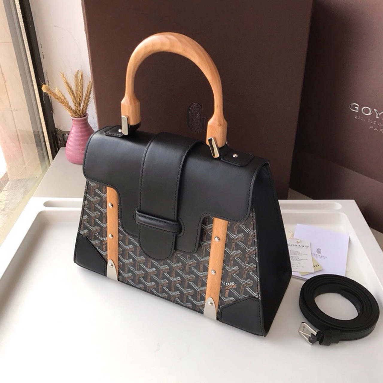 GOYARD SAIGON MM BLACK - Bella Vita Moda