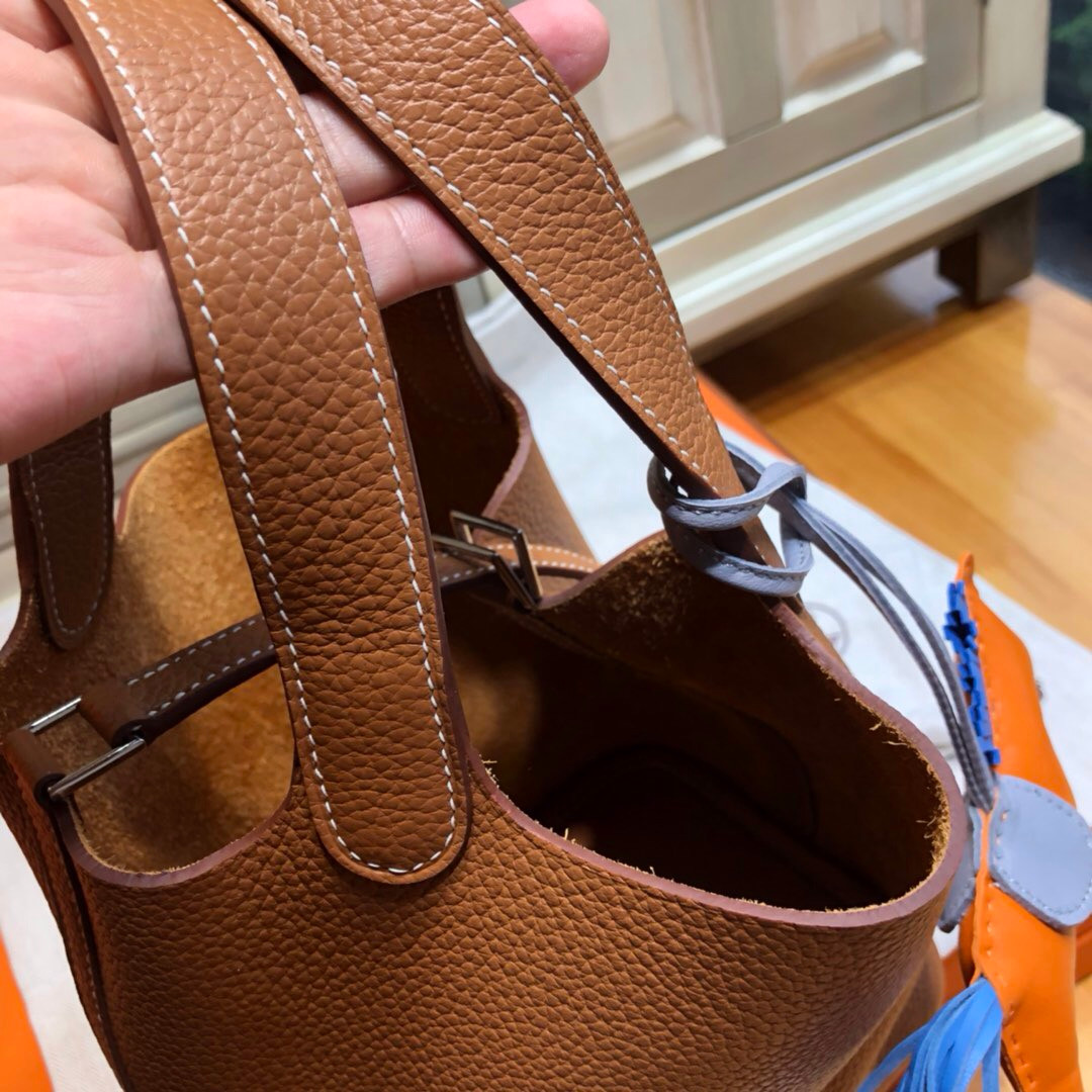 Hermes Gold Picotin Lock 18 Togo Leather Bag - Bella Vita Moda