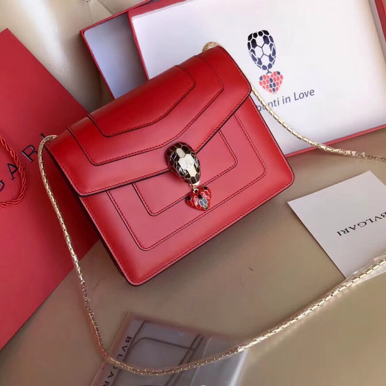 bulgari bag red