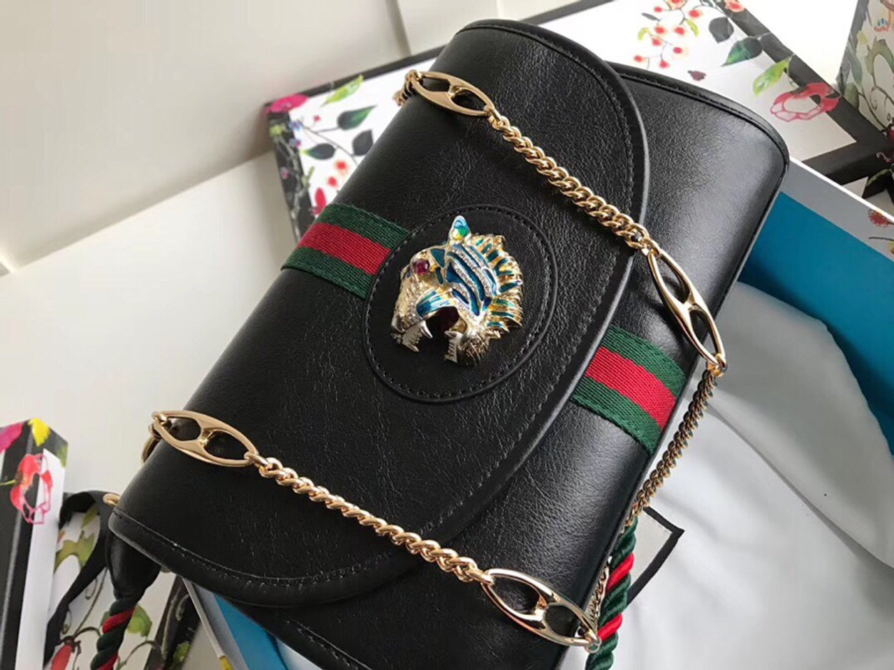 Gucci Rajah medium shoulder bag Black 