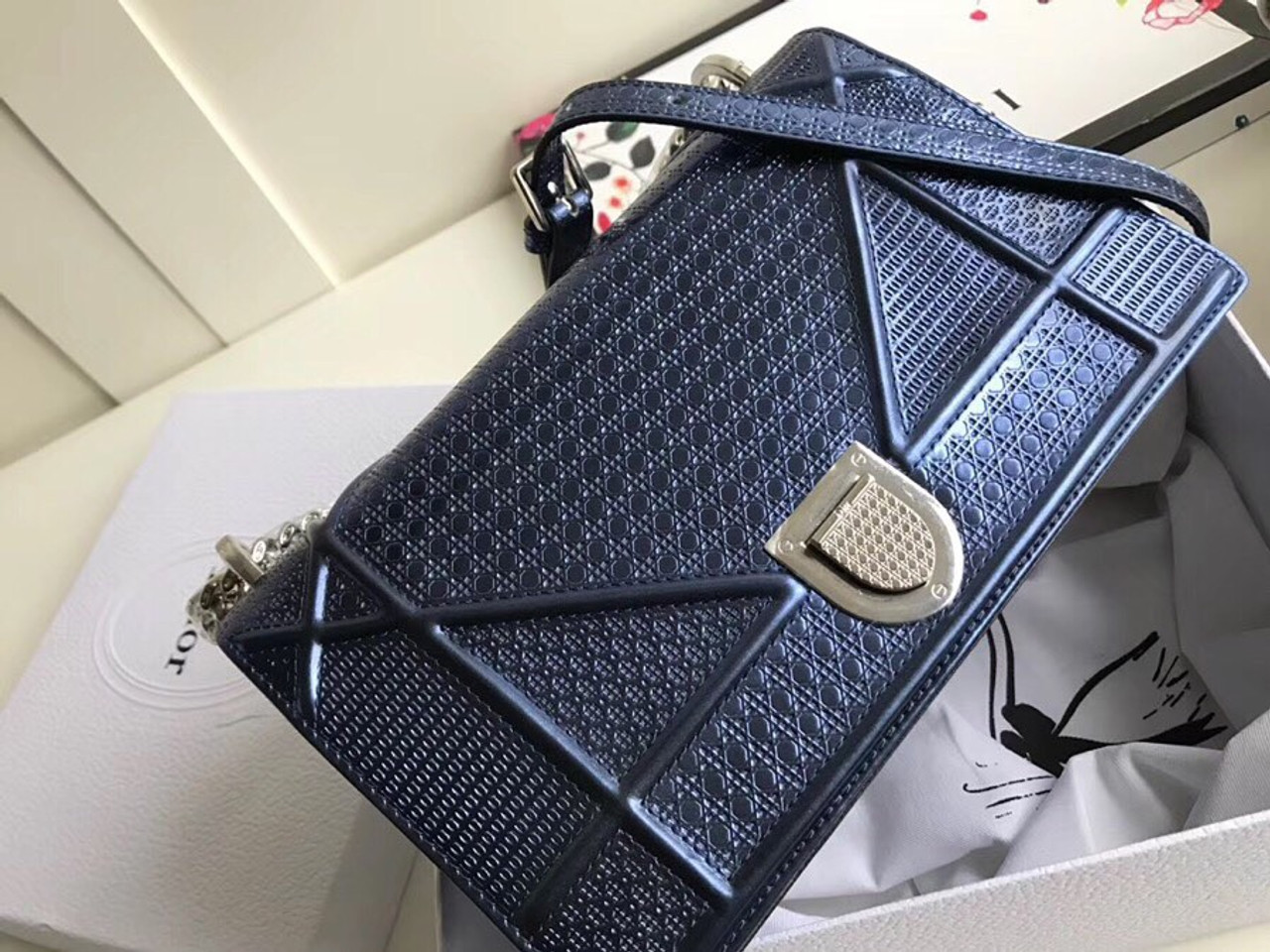 Christian Dior DIORAMA CALFSKIN BAG 