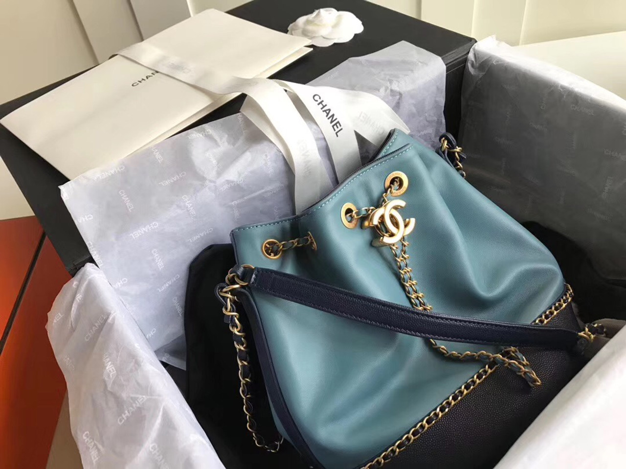 drawstring chanel bag