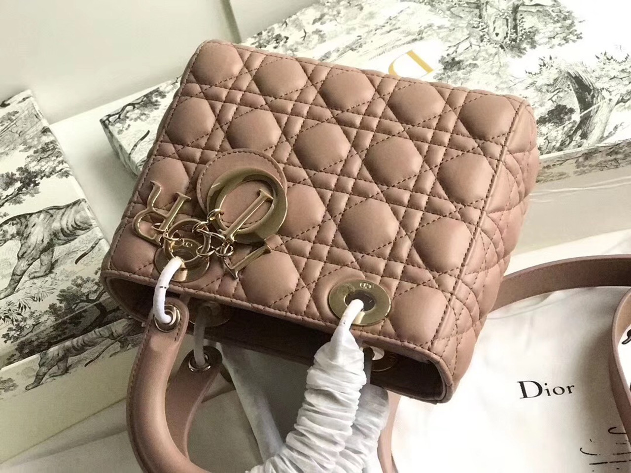 abcdior lambskin bag