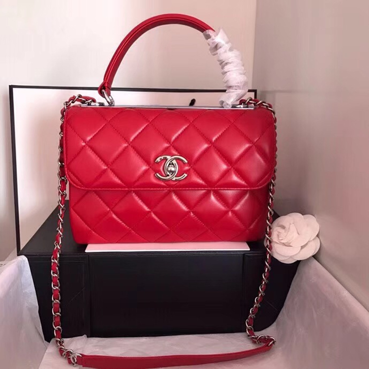 chanel trendy cc red