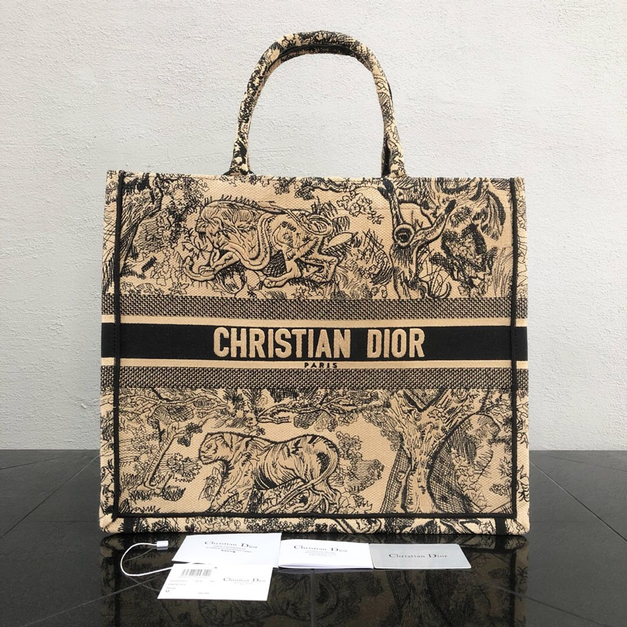 CHRISTIAN DIOR BOOK TOTE TOILE DE JOUY 