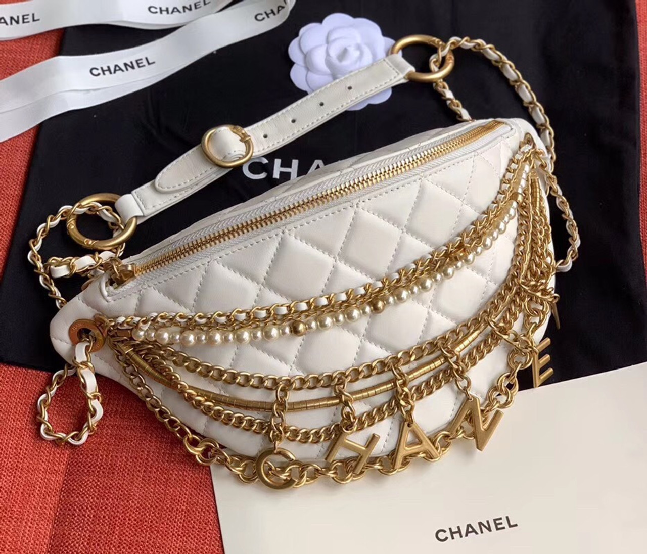 chanel waist bag with chain