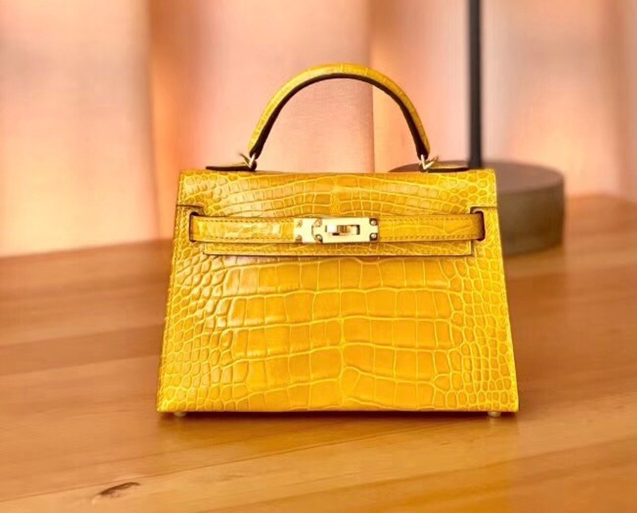 hermes kelly croco mini