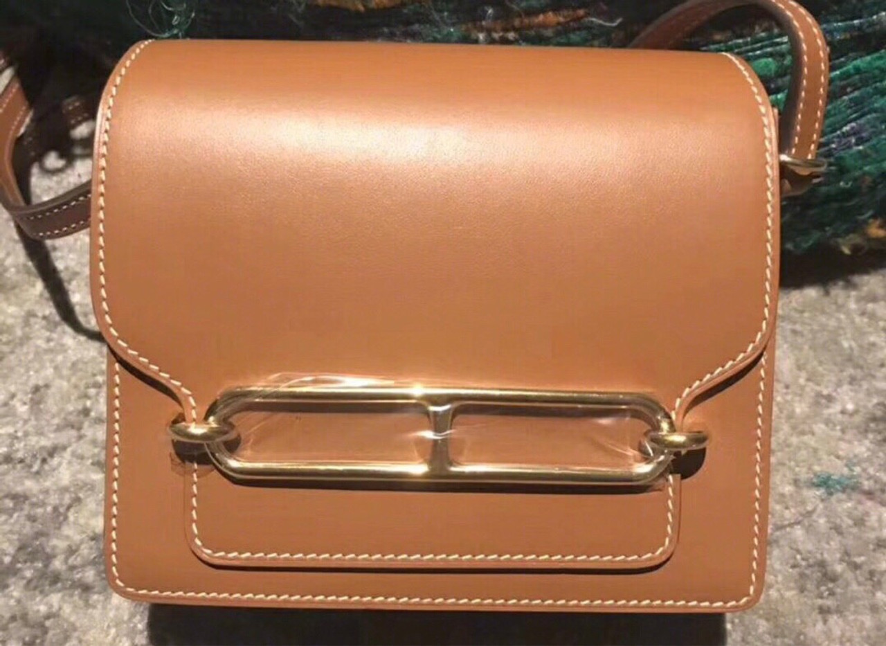 Hermes Barenia Leather Gold Roulis Bag 