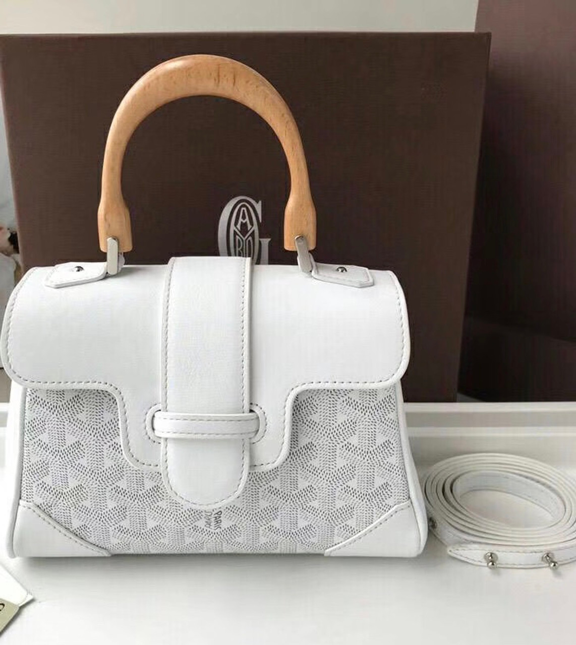 goyard white bag