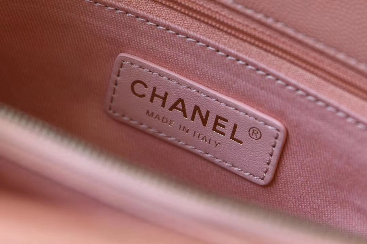 Chanel Mini Coco Handle Bag With Calfskin Handle Pink Bella Vita Moda