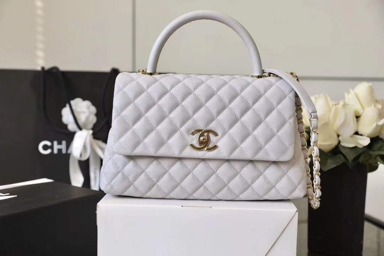 light grey chanel bag