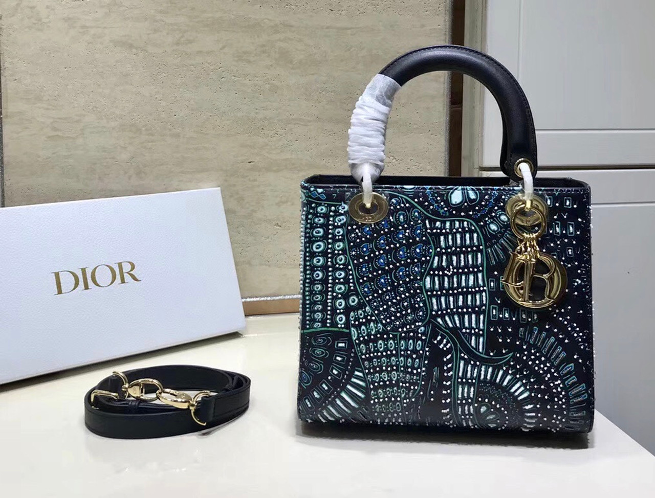 lady dior bag green