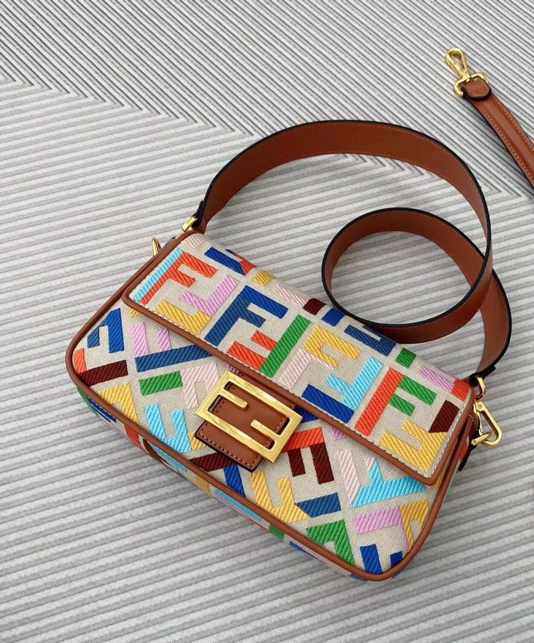 fendi multicolor canvas bag