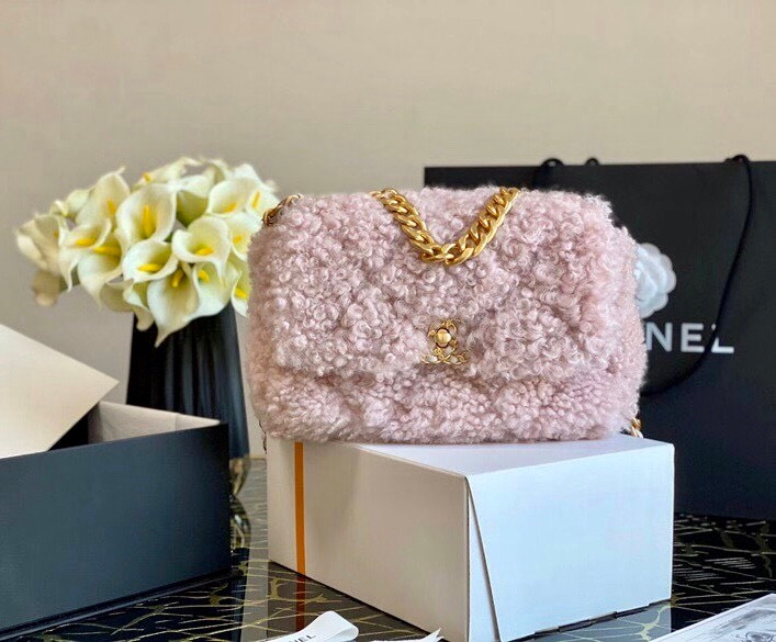chanel shearling flap bag