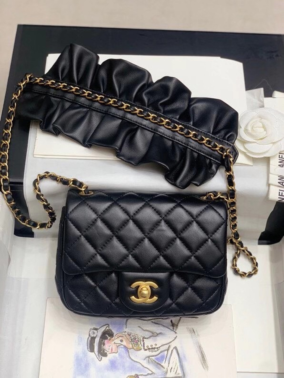 chanel mini flap square