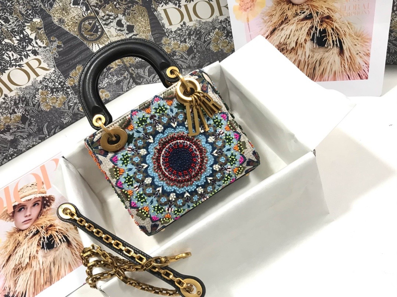 dior printed bag